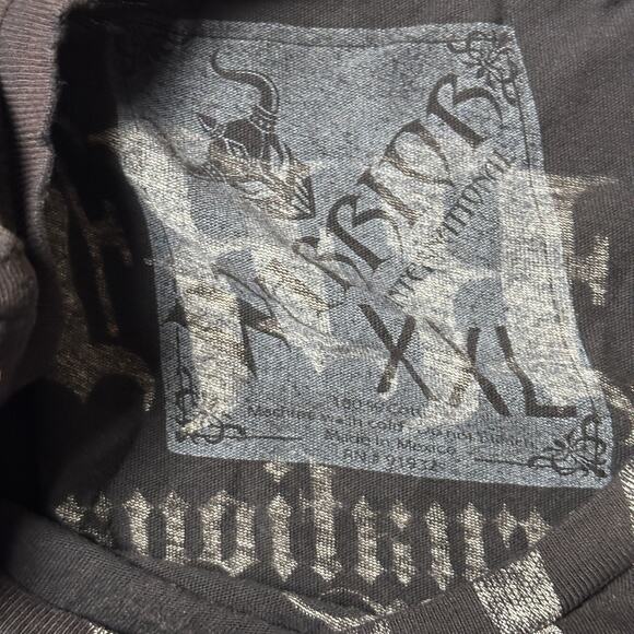 Y2K Warrior Tee Shirt  Skull Cyber Goth Grunge XXL Mens - Picture 5 of 6